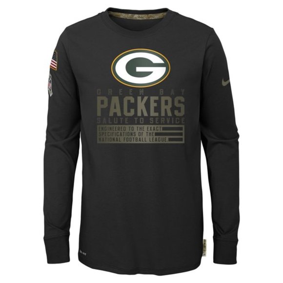 Nike Other - NWT Green Bay Packers NFL Salute To Service Long Sleeve Mens Black Shirt Size L